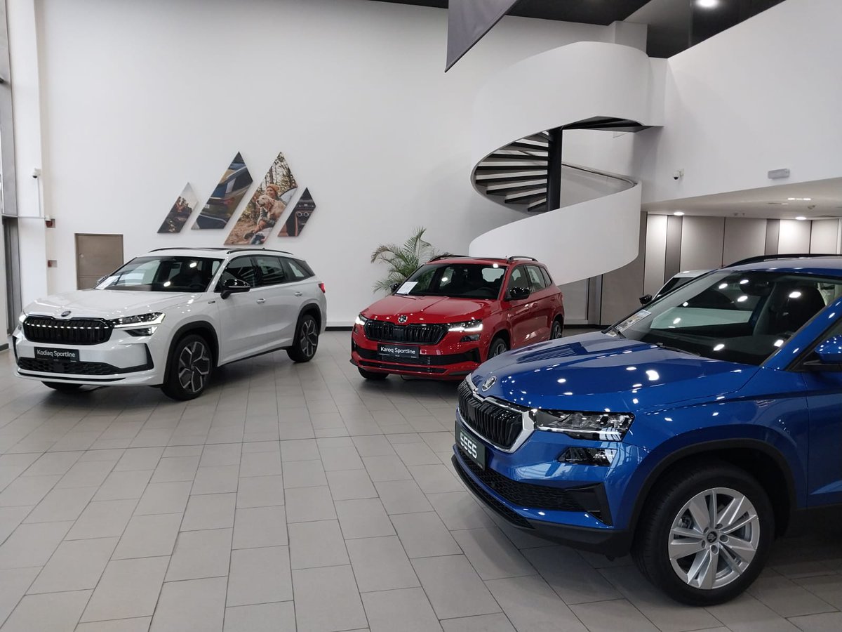 CzechDoha's tweet photo. Czech Embassy was happy to join the celebration of the first anniversary of #QAuto taking over the dealership of #SkodaAuto in Qatar! Sales are rising! @ed_mzvcr @CzechMFA_MENA https://t.co/fVAgz4CPgk