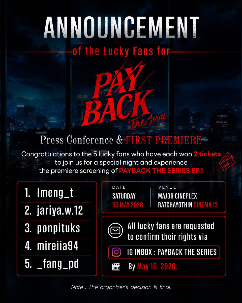 Payback The Series tweet media