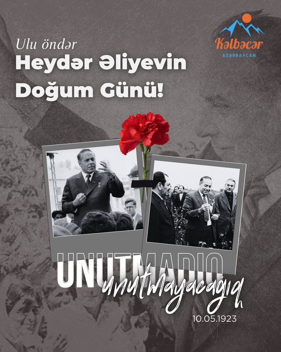 Kalbajar2020's tweet photo. 🇦🇿 Müasir Azərbaycan dövlətinin qurucusu, xalqımızın Ümummilli Lideri Heydər Əliyevin anadan olmasının 103-cü ildönümünü dərin hörmət və ehtiramla yad edirik.

#HeydərƏliyev #Azərbaycan https://t.co/74zKhQ6lnV