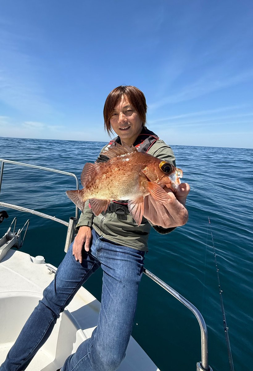 kanamaru_ryuji's tweet photo. 写真のメバルの正式名称分かる方居ますか？

背びれの一部が黒く、赤でも沖メバルとも特徴が一致しません。その後、仲間が同場所ですぐにメバル釣りましたが、同様に背びれの一部が黒の模様でした。

ちなみに水深は40〜50m、サイズは泣き尺程度。

有識者の方良かったら教えて下さいm(__)m

#謎メバル https://t.co/tzMr3kNM4X