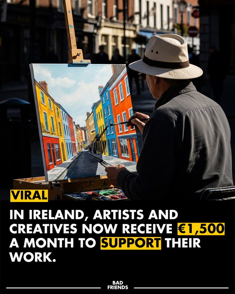 Gntgraphics's tweet photo. There are conditions for this Basic income for the Arts.
The funding supports 2,000 artists at this stage and
runs for 3 years.
It includes visual artists, writers, musicians, performers
and other creatives.
It is a very competitive application process. https://t.co/PonSiN1e4Z