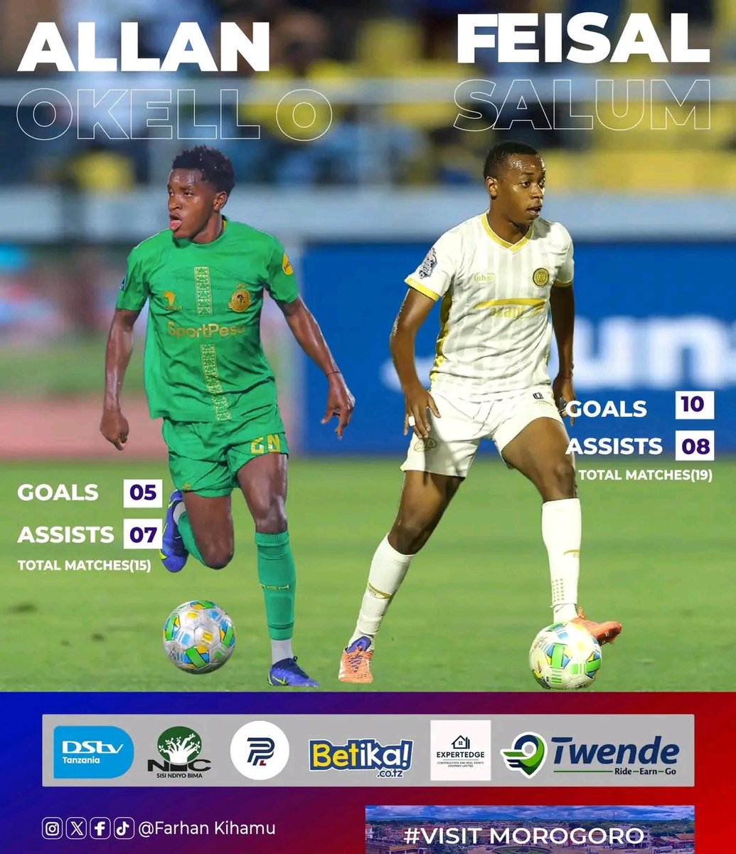dailysportsug's tweet photo. Allan Okello Vs Feisal Salum https://t.co/fiQ2irXRbd