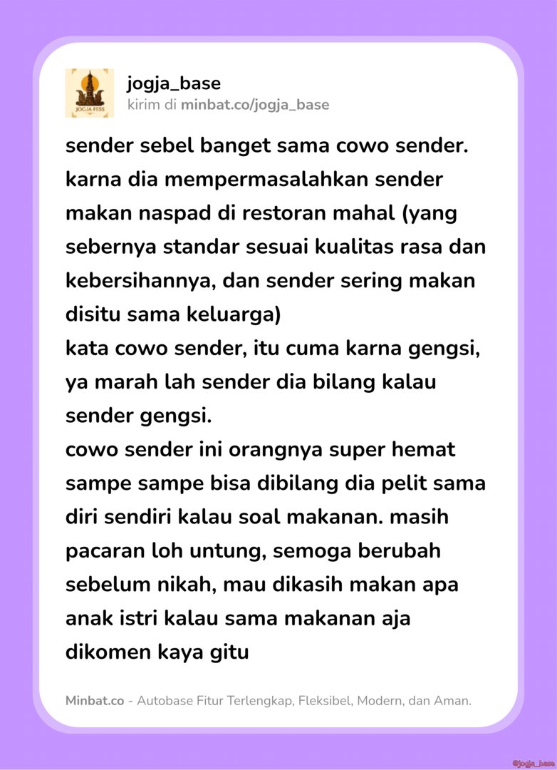 JOGJA FESS | KIRIM FESS CEK PINNED tweet media