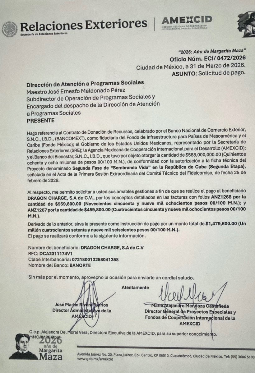<a href="/Claudiashein/">Claudia Sheinbaum Pardo</a> ¿Pueblos indígenas y afrodescendientes, o cubanos?
¿Por qué regalaste 588 millones de pesos a Cuba, habiendo tantas carencias entre nuestros pueblos indígenas y afrodescendientes?
¿Para quién gobiernas?
#AusteridadNeuronal