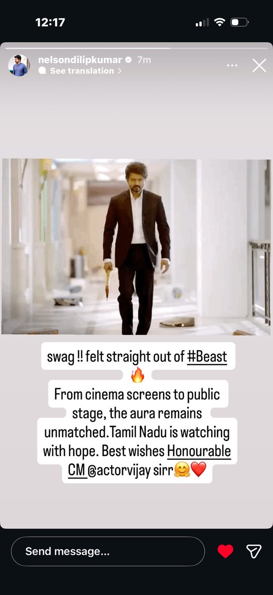 ActorVijayUniv's tweet photo. Director @Nelsondilpkumar about our CM Vijay🤗 https://t.co/p7yfGiI3Rb
