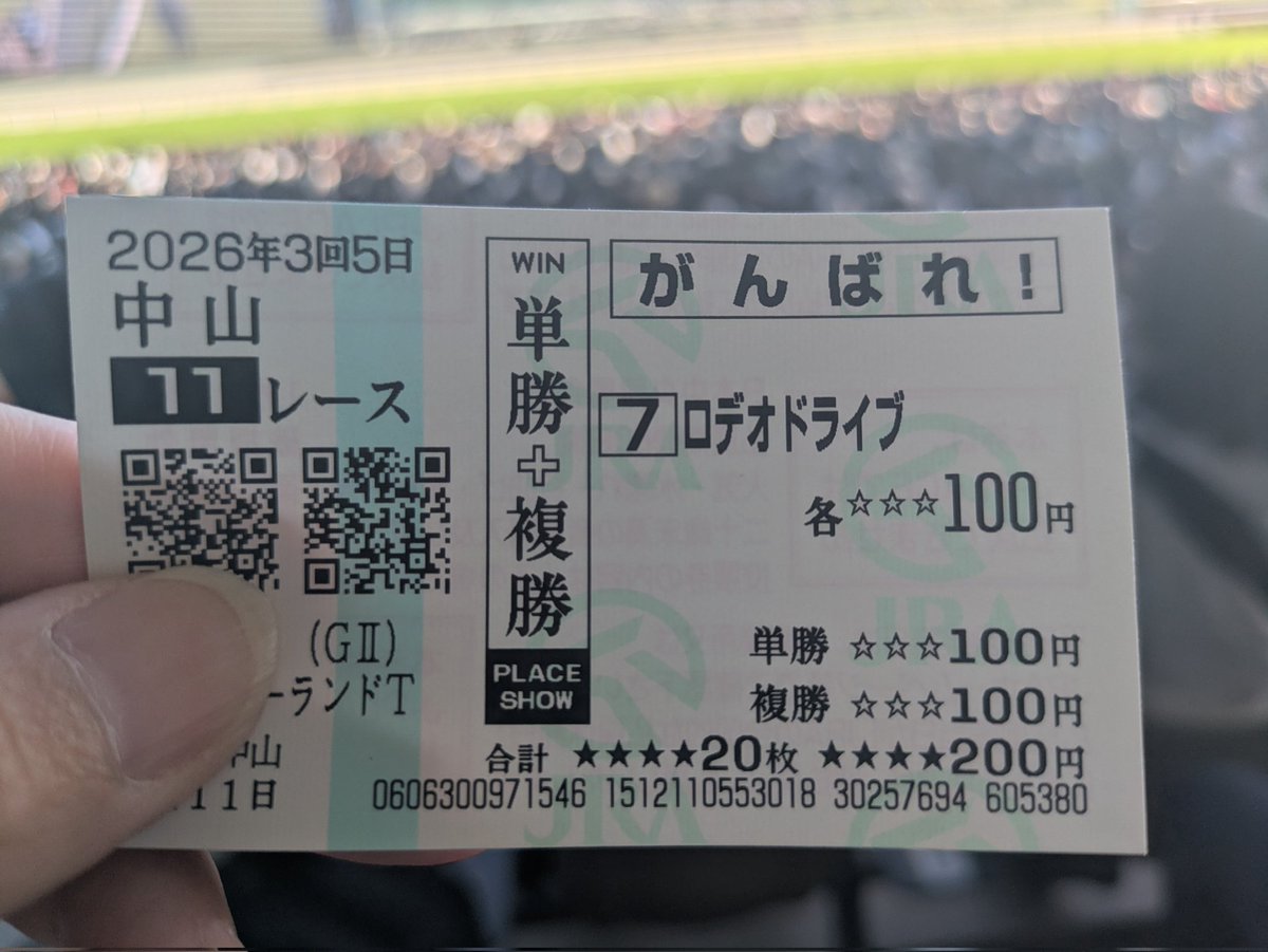 馬券はこっちだー😂