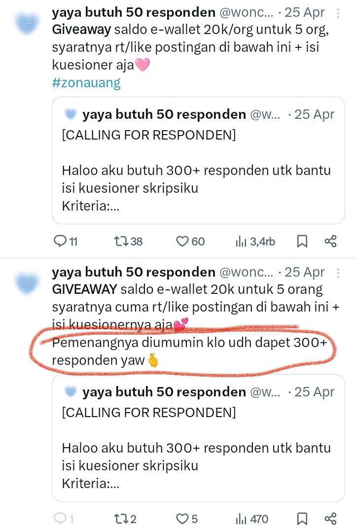 woncarnation's tweet photo. @kuitteun Itu kak, aku umumin kalo udah dapat 300 responden😔🙏🏻 https://t.co/HIk8rgFQJG