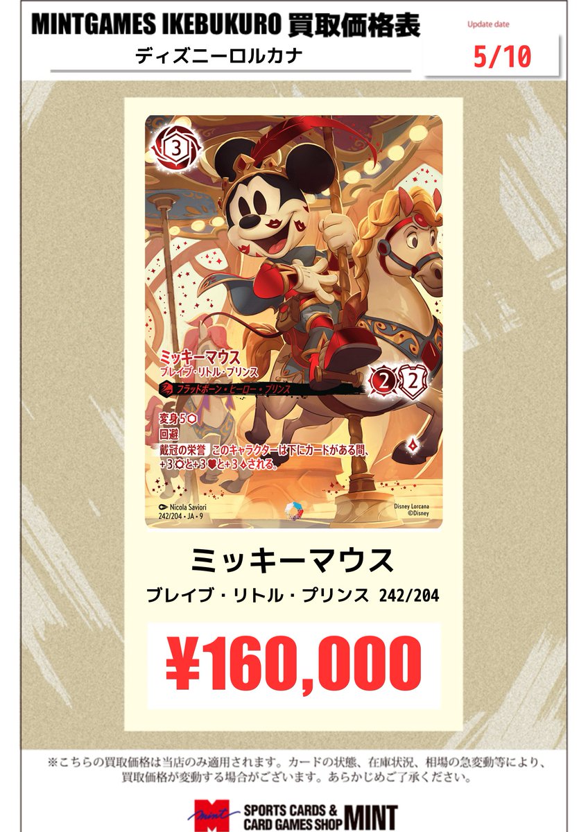 ミッキーマウス アイコニック アイコニック – レアリティ – ディズニーロルカナ日本語まとめ