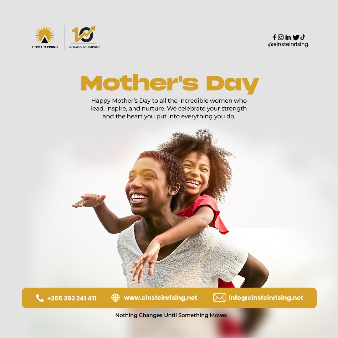 EinsteinRising's tweet photo. We join the world today to celebrate the motherpreneurs who balance family life while navigating the demanding world of business. 

You are the 𝐒𝐢𝐥𝐞𝐧𝐭 𝐀𝐫𝐜𝐡𝐢𝐭𝐞𝐜𝐭𝐬 of nation building, nurturing homes, creating opportunities, building enterprises, and shaping communities with resilience, vision, and sacrifice.

Your strength and dedication continue to inspire change, empower communities, and shape a better future for generations to come.

#MothersDay2026 #Motherpreneurs #WomenInBusiness #NationBuilders #womenempowerment