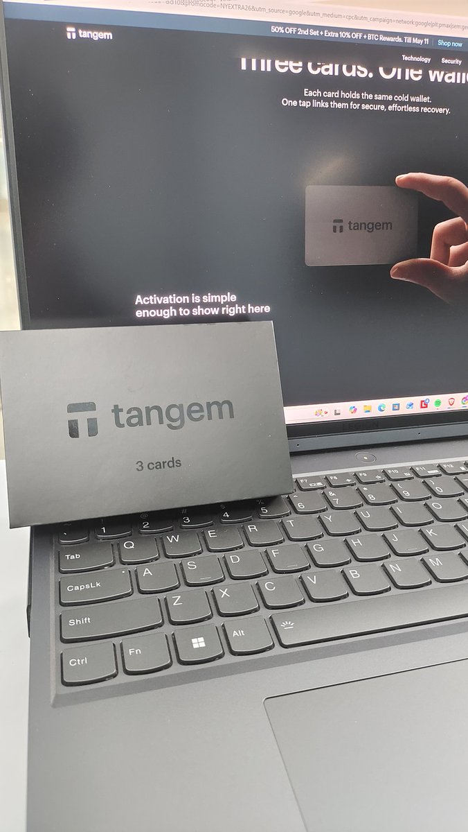 _Jonasweb3's tweet photo. bought my first hardware wallet @Tangem 

3 cards, simply to use, wallet with payments option

wallet uses NFC and simple user friendly app.

- No charging
- No firmware updates
- No USB cables
- Fits in your wallet next to credit cards https://t.co/sHcSyBN17M