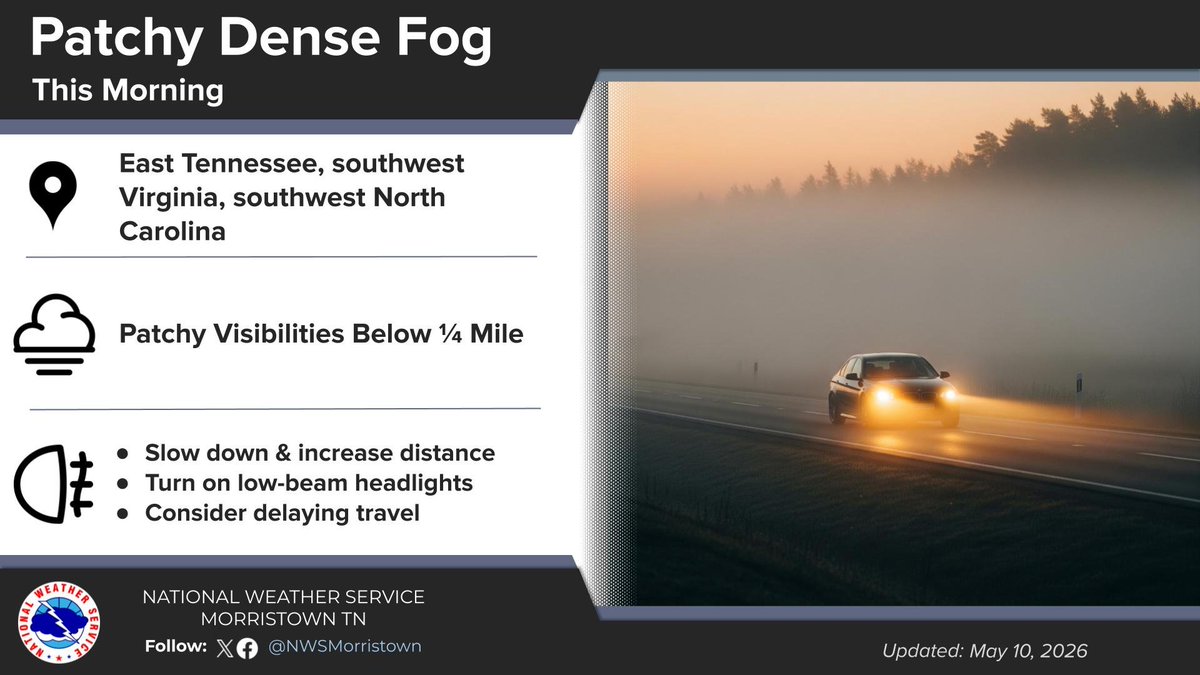 Dense Fog Blankets Eastern US on Mother's Day Morning