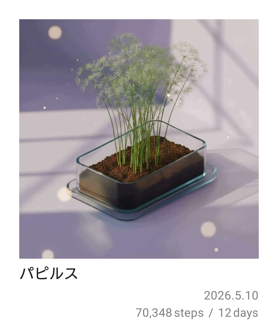 #PixelPot
パピルスが育ったよ！
あのパピルスか！紙の原料！