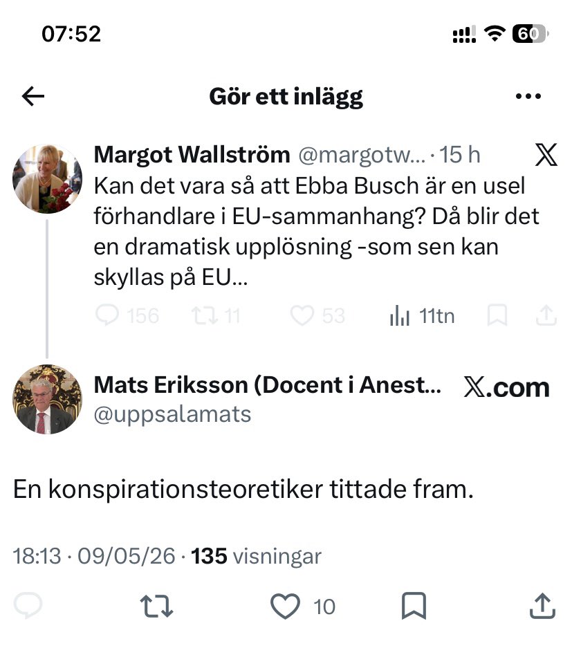 Mats Eriksson (Docent i Anestesi & Intensivvård) tweet media