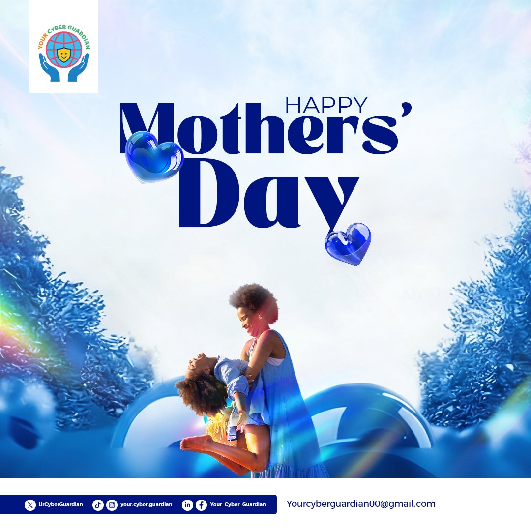 UrCyberGuardian's tweet photo. Behind every safe child online is a mother who cares. Happy Mother's Day to all the amazing mums out there! 💙🌐 #HappyMothersDay #YourCyberGuardian https://t.co/zYjexNr1R4