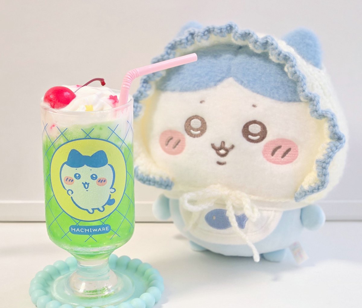 クリームソーダいっしょに飲もうね🍈🍒