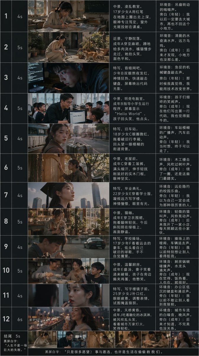 使用故事版做这种1分钟的小短剧，可控性很强。

先在Gemini中调试好剧情，使用gpt-image2生成所有的分镜图

再让seedanc去拆，生成视频