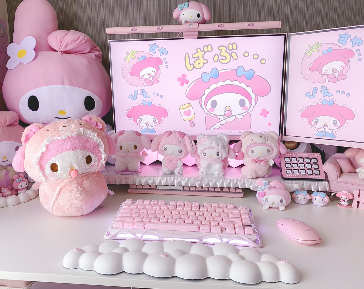 LIBERA_PINK's tweet photo. ばぶメロ（・@・）🍼

#desksetup #pinksetup https://t.co/bL1SrIxJHF