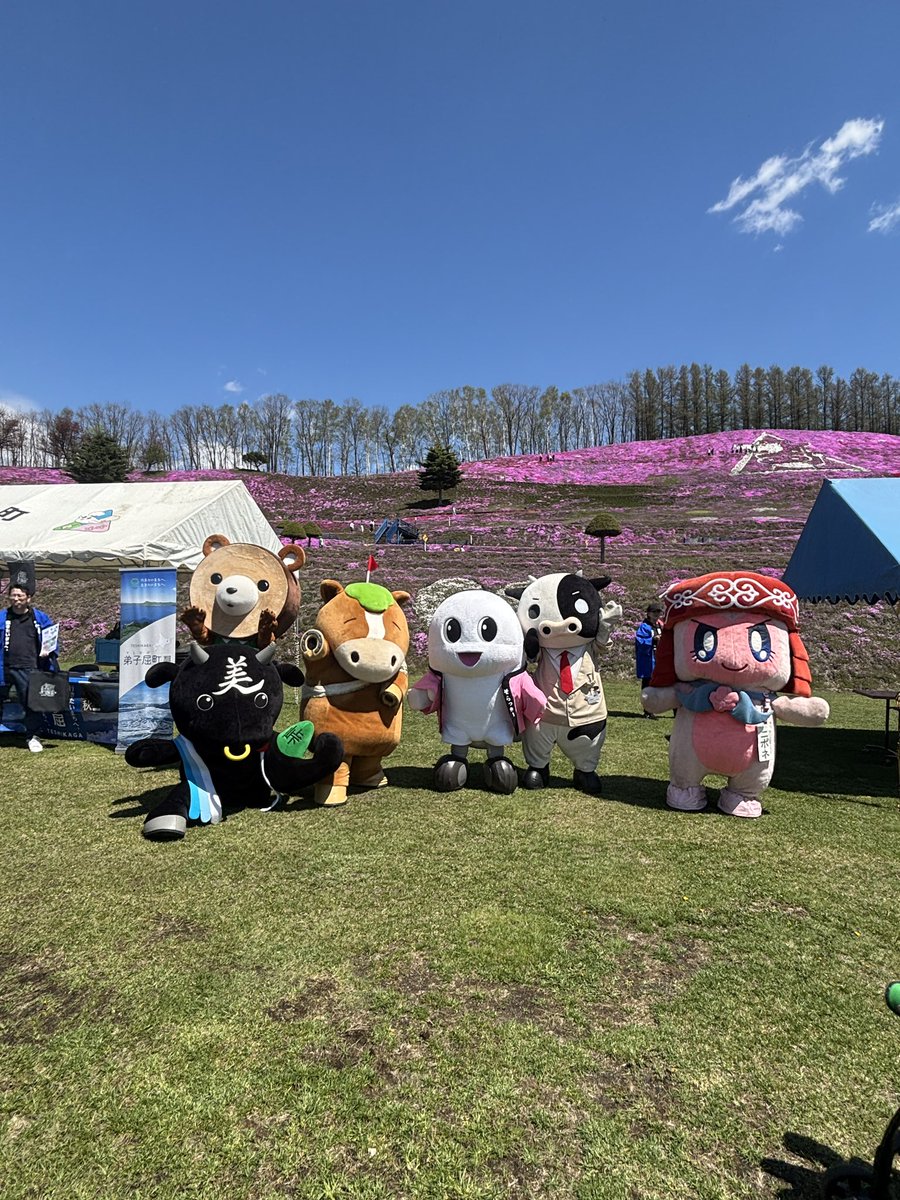 abanipone's tweet photo. 東藻琴の芝さくらまつり🌸 おてんきにも恵まれて、とっても気持ちのいい1日だったよ〜☀️
網走ブースに遊びに来てくれたみんな、ありがとう〜！✨ たくさんのおともだちに会えて、ニポネとってもうれしかったよ🐧💙
きれいなしばさくらと、みんなの笑顔に元気をもらったニポネでした！
#網走 #ニポネ https://t.co/ei1Jb3eOsr