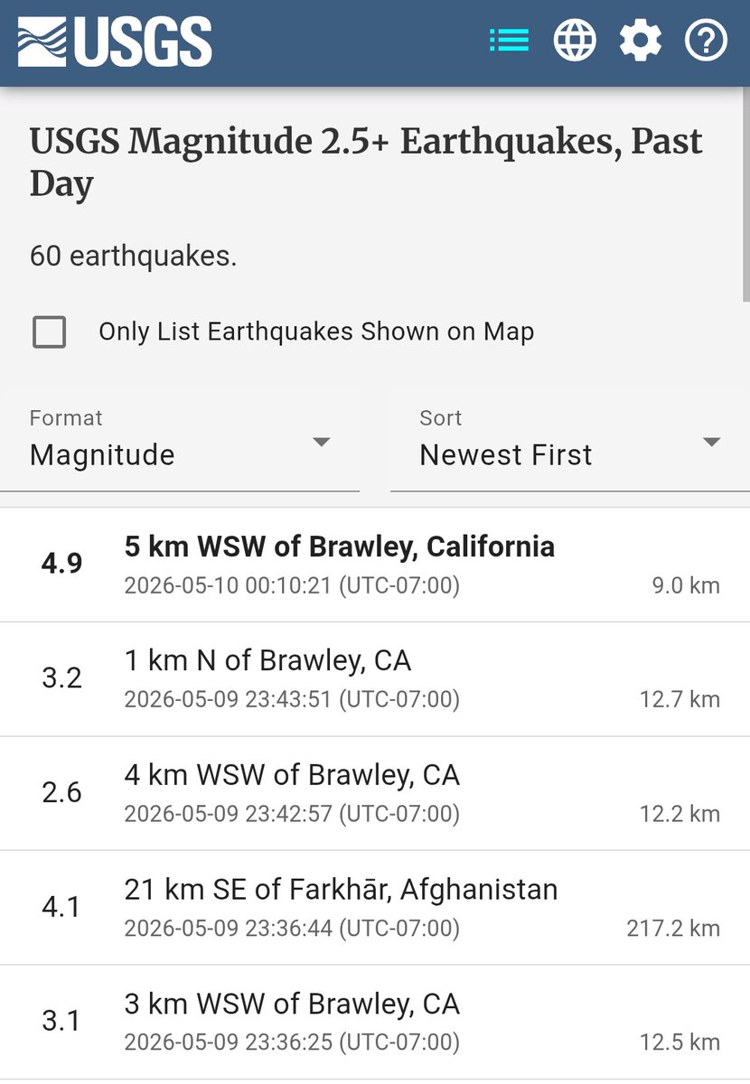 Otro sismo, escala 4.9 y a la medianoche. No dejan ni dormir.