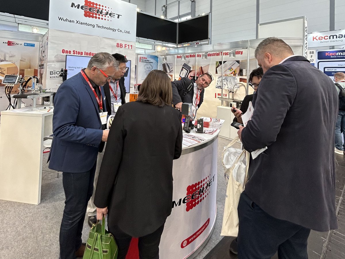 Inkjet_printer_'s tweet photo. Day 4 at Interpack 2026: The Energy is Incredible! 🚀
What an amazing first three days! We are thrilled by the overwhelming response at the Meenjet booth. Our team has been busy connecting with industry leaders and sharing how our latest coding and marking solutions can transform production lines.

The crowd has been non-stop, but we always have time for a deep dive into your specific needs. If you haven’t stopped by yet, you’re missing out on the live action!
📍 Find us at: [8B F11]
📅 Duration: May 7 - May 13

Come see why Meenjet is the talk of the hall. Let’s discuss your next industrial marking project!

#Interpack2026 #Meenjet #IndustrialCoding #MarkingSolutions #PackagingIndustry #GermanyEvents