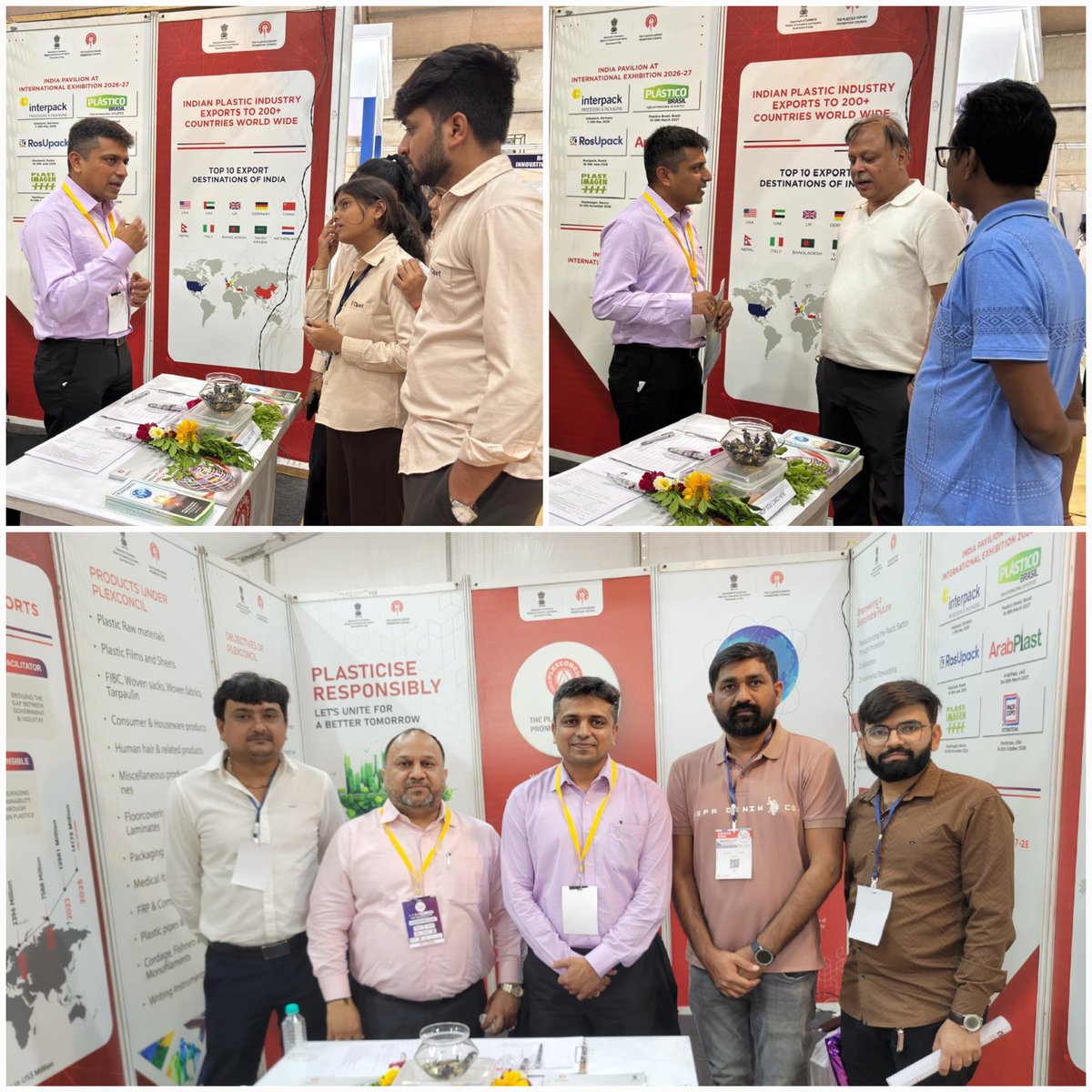 Plexconcil's tweet photo. #Plexconcil participated in the #SaurashtraPlast2026 exhibition from May 6-9 in Rajkot and connected with plastic and allied #MSME industries within the Saurashtra region. Visitors were briefed on #PlasticExport opportunities, government schemes, and the role of Plexconcil. https://t.co/ohtCUNc8kk