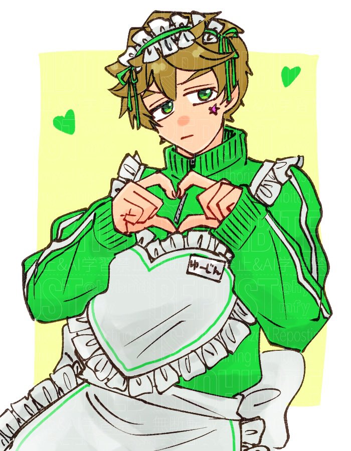 hybridmfy's tweet photo. 今日はメイドの日らしい💚 https://t.co/YR69vDNu24