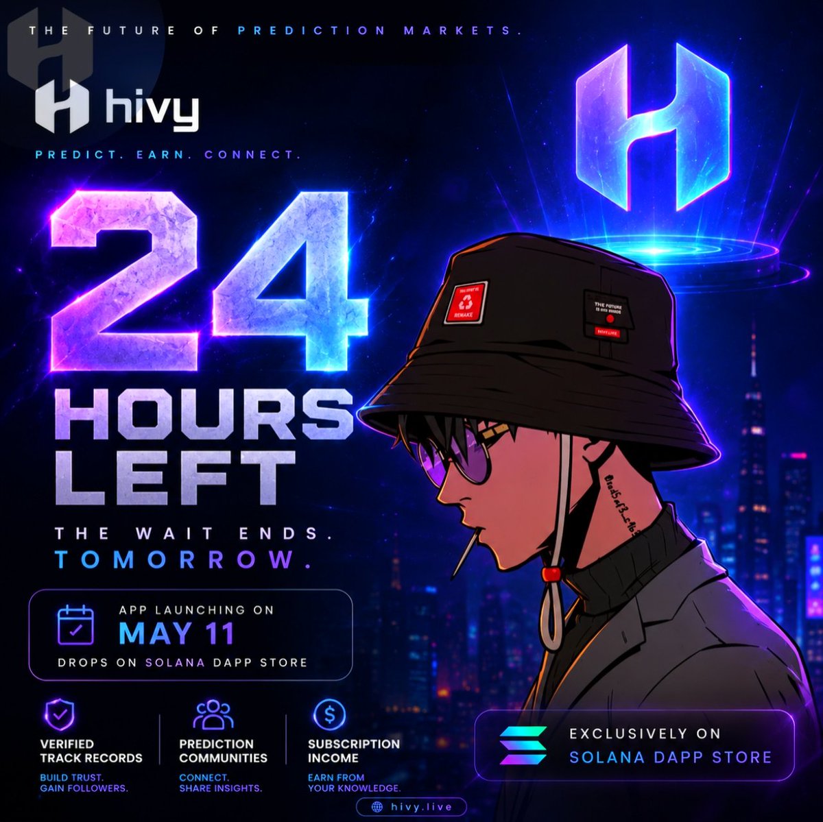 ALPHA_Dao9's tweet photo. 24 HOURS.

Tomorrow, prediction markets evolve.

Not just another app
A new lane for forecasters, analysts, traders &amp; communities to earn from being right before the crowd.

📍Verified track records
📍Prediction communities
📍Subscription income for forecasters
📍Built on Solana https://t.co/0dbzhw1q6V