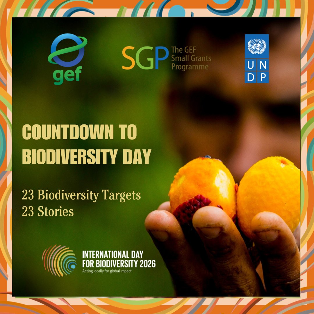 UNDPplanet's tweet photo. Are you following the @GEF_SGP countdown to #BiodiversityDay? 

From restoring wetlands to protecting jaguars, follow the campaign to see how #LocalAction works for Global Impact.

23 stories. 
23 global biodiversity targets. 
Acting locally for global impact. https://t.co/eDw9YLBB73