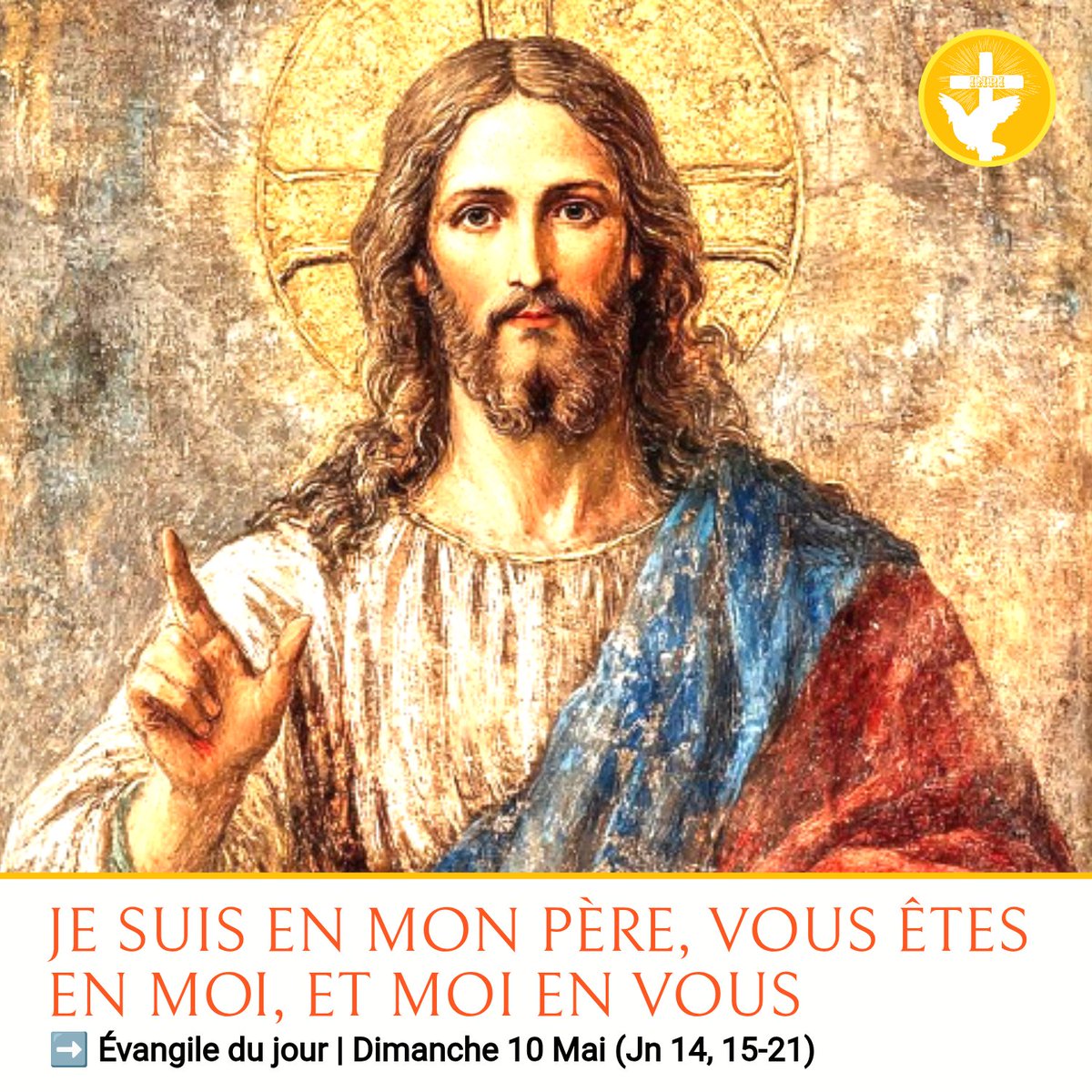 acbrd_fr's tweet photo. Évangile du jour et Message Évangélique | Dimanche 10 Mai
📜 « Moi, je prierai le Père, et il vous donnera un autre Défenseur »— Jn 14, 15-21
📖 Message Évangélique : Ne divisez pas votre cœur ! https://t.co/qxHplvUAHe https://t.co/fDzTwcIvrS