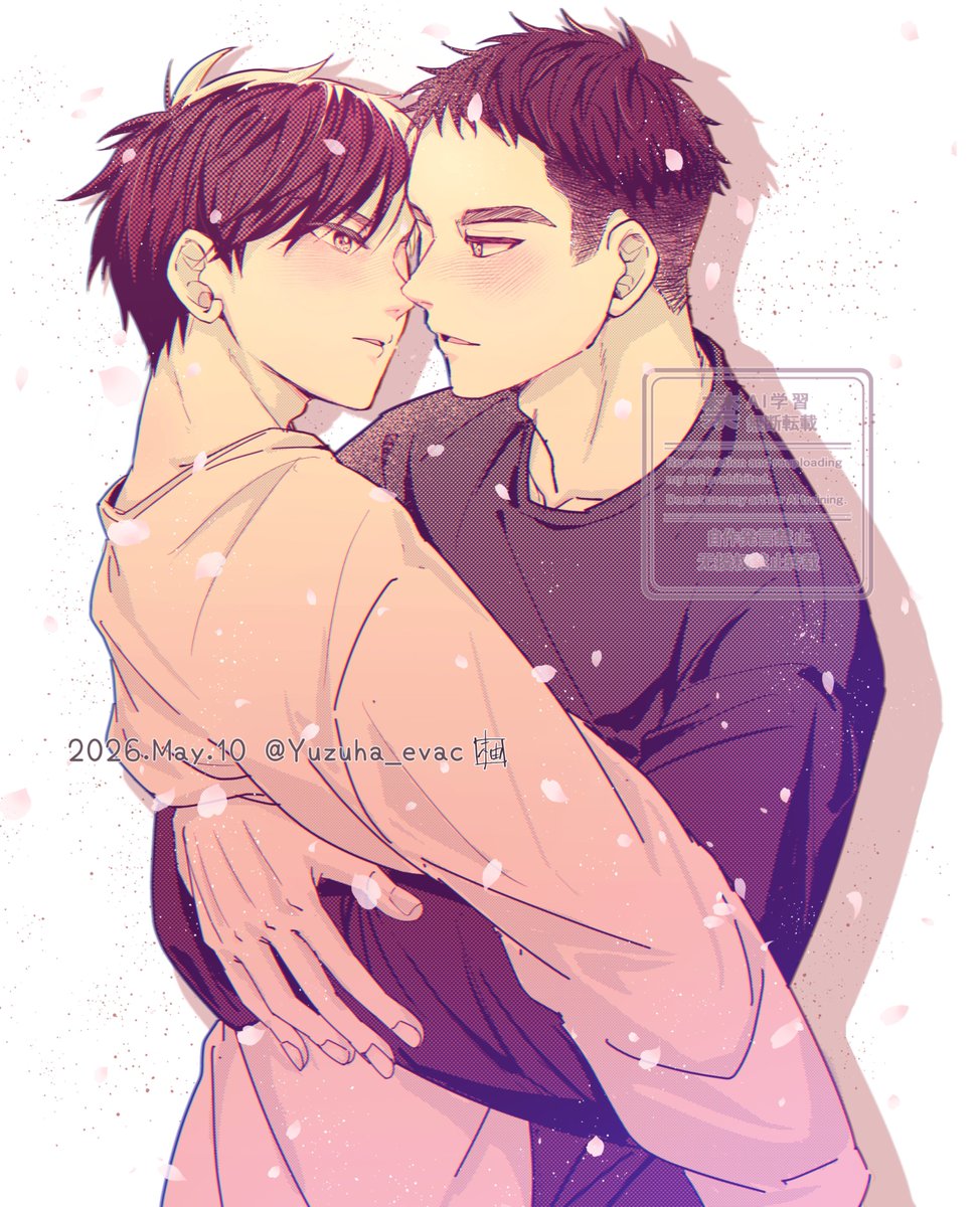 Yuzuha_evac's tweet photo. 最近あまり絵が描けてなかったのでリハビリに描いたもみさくちゃん🍁🌸
なんか薄い本の表紙風だな… https://t.co/1QPxFB6bxp