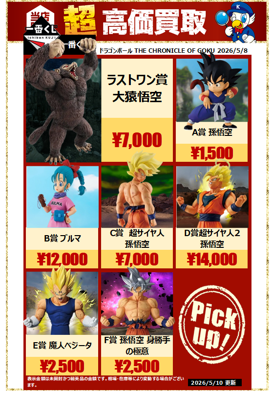 高価買取実施中】 一番くじ ドラゴンボール THE CHRONICLE OF GOKU