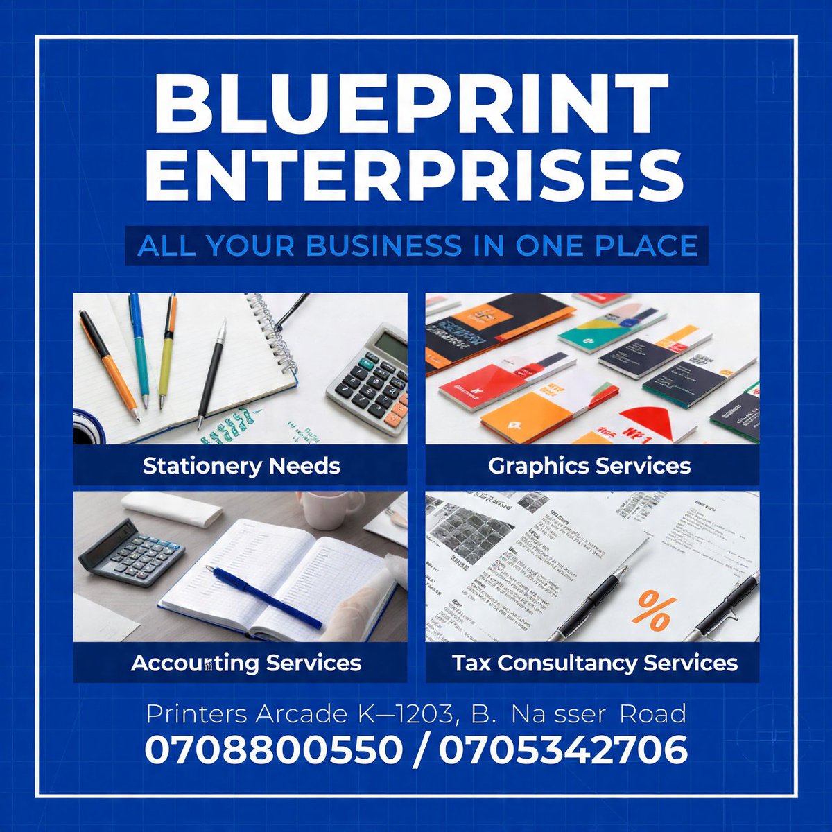 joshmusinguzi32's tweet photo. @SpireJim We deal in all stationary needs, graphics services and provide accounting and tax consultancy services https://t.co/glTHmxcPa3