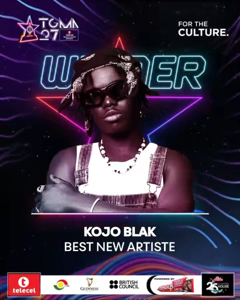 sexynego_'s tweet photo. #27thTGMA π½πππ πππ πΌπππππ:
KOJO BLAK
Congratulations!!
#TGMA27 #Kojoblak #BestNewArtistOftheyear #GhanaMusicAwards #teamNego https://t.co/xpBwnu8QE0
