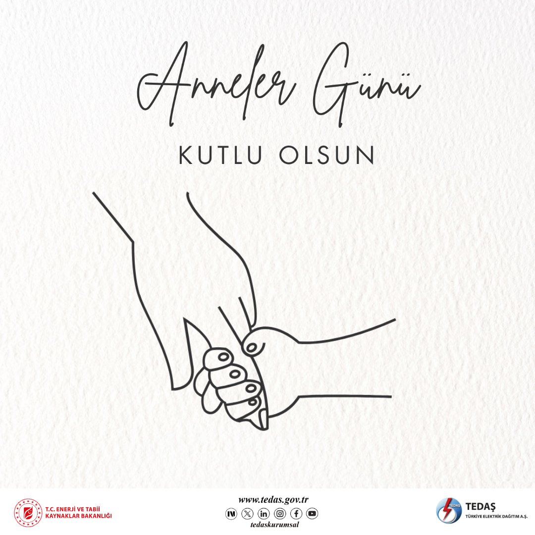 TEDASKurumsal's tweet photo. Sevgileriyle dünyayı güzelleştiren tüm annelerin ve anne adaylarının Anneler Günü kutlu olsun. 💐
#Anne 
#AnnelerGünü
#AnnelerGünüKutluOlsun
#TEDAŞ
#KesintisizEnerjiAydınlıkTürkiye
#KesintisizEnerjininKolayYolu https://t.co/BWnYqKbHlX