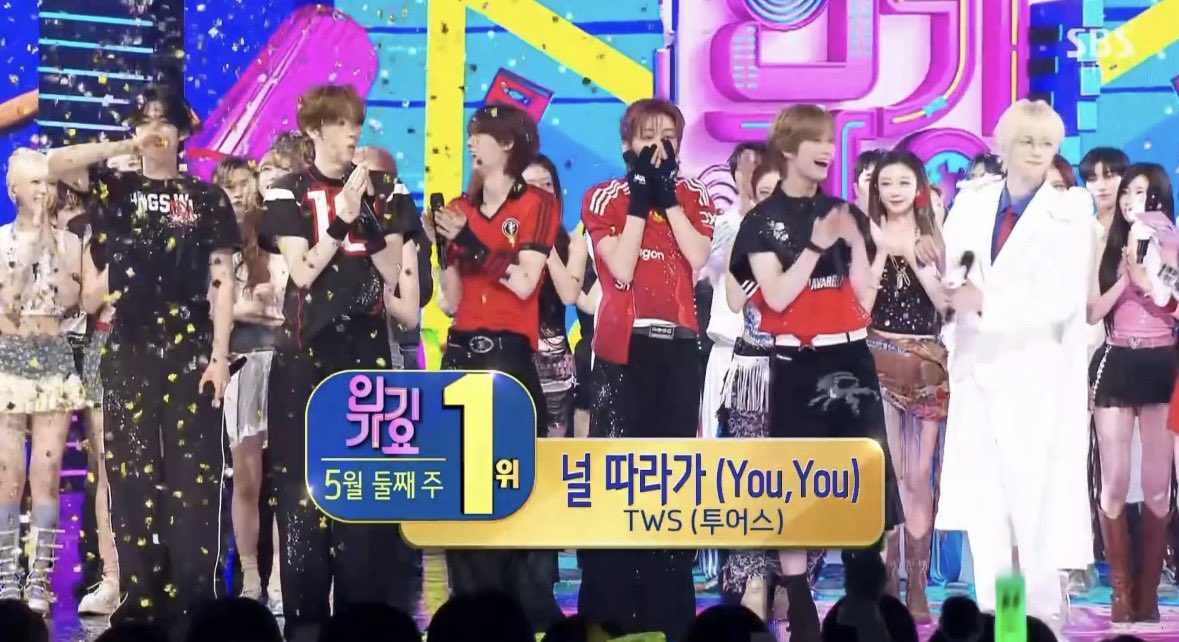 TWS_SUPPORTS's tweet photo. Congratulations to TWS for winning 1st place on today’s Inkigayo, marking their second music show win with 'You, You' 🏆

TWS YOU YOU 2ND WIN
#TWS17thWin
#YOUYOU2ndWin
#투어스1위했따름따름 https://t.co/Vcrnh1UGEc