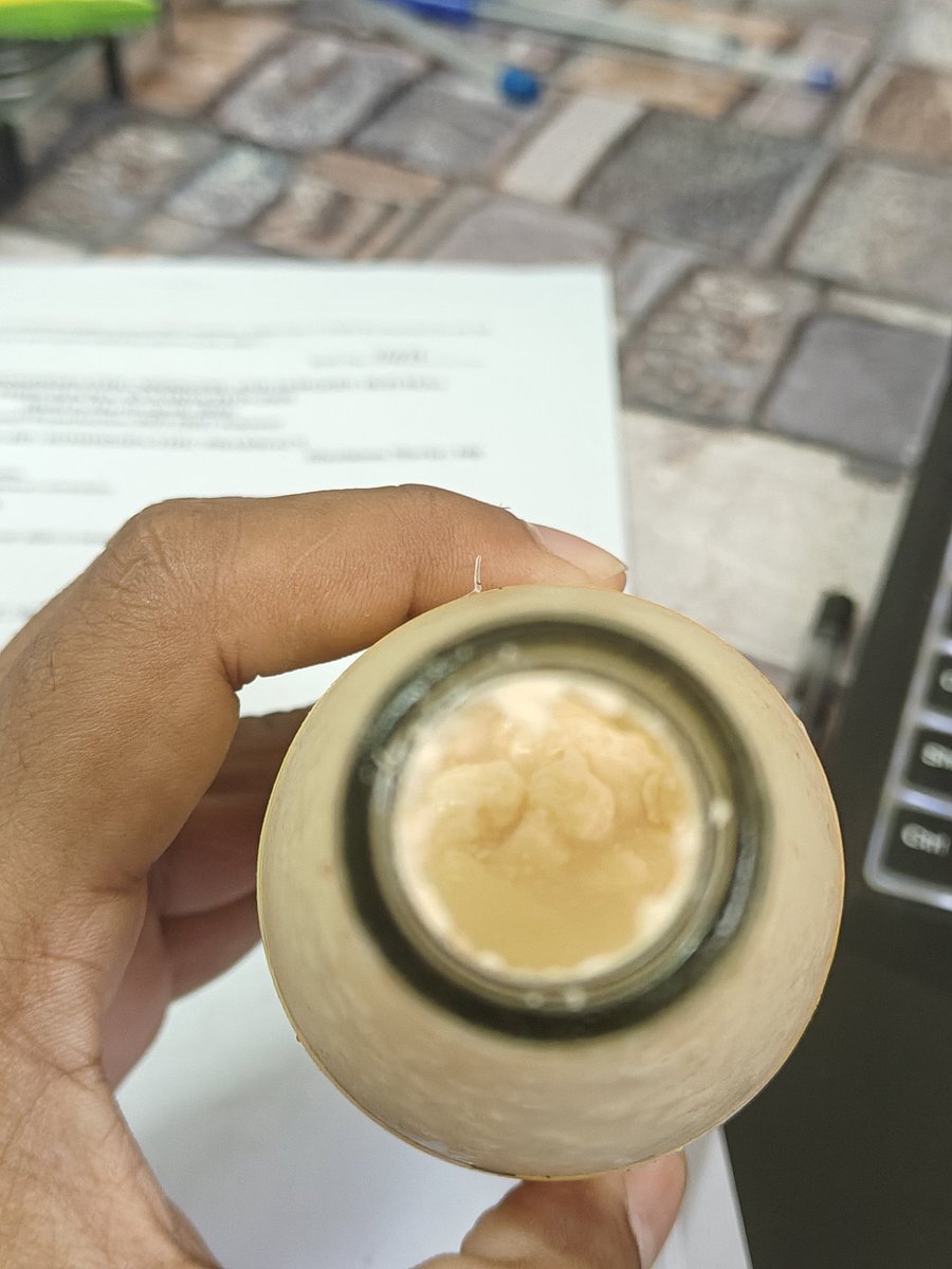 Strange_Rahul's tweet photo. @Amul_Coop Quality Kadhai Doodh within one month of manufacturing, just purchased yesterday and saw this after opening.
Too much quality and standards https://t.co/PheakbfGHn