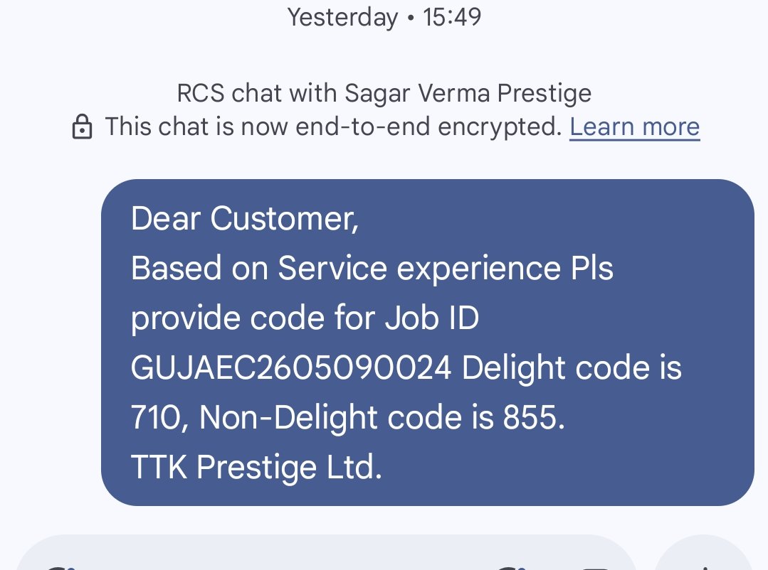 hemendranayna's tweet photo. @TTKPRESTIGELTD @Shanmuk11283662 Complain job id https://t.co/bYNUD8NFSn