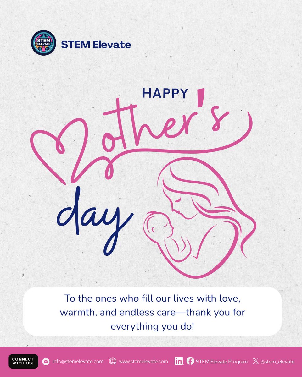 stem_elevate's tweet photo. Happy Mother’s Day 💚  

Today we celebrate the strength, love, and quiet sacrifices of mothers and mother figures everywhere.

Thank you for nurturing dreams and shaping the future. 

You are deeply appreciated!

#MothersDay #WomenWhoInspire #STEMElevate https://t.co/LcgJZUZlTr