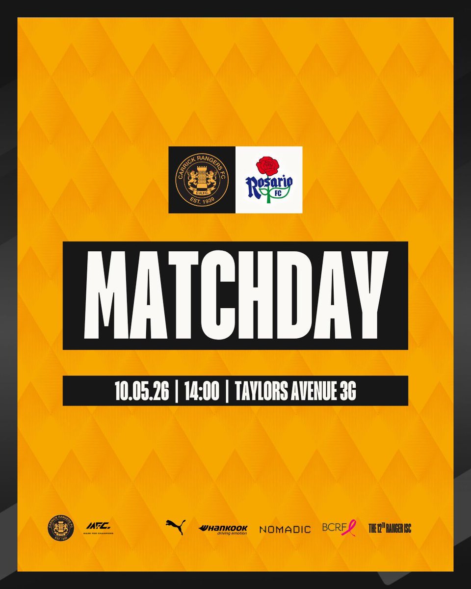 CRFCFalcons's tweet photo. 𝗠𝗔𝗧𝗖𝗛𝗗𝗔𝗬 🧡🦅

🆚 Rosario
🏆 MFC Super Cup
🏟️ Taylors Avenue 3G
📆 Sunday 10th May
🕑️ 14:00
📺 Stream via plusFan (Non-UK)

#CRFC | #AmberArmy 🟠⚫️🦅 https://t.co/LWdSQPdSfV