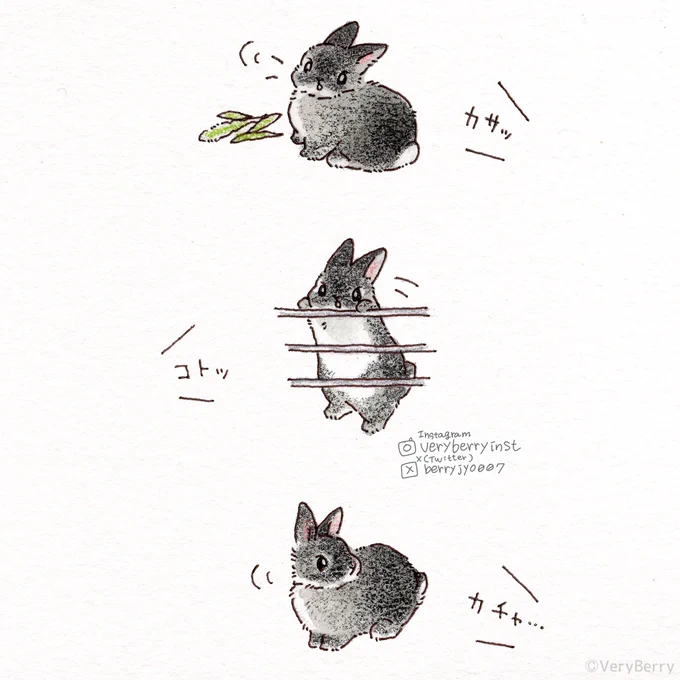 📖うさぎさんの3コマ漫画 No.24
┈┈┈┈┈┈┈┈┈┈┈┈┈┈
おやつかもしれない

今度こそおやつかもしれない
┈┈┈┈┈┈┈┈┈┈┈┈┈┈ 