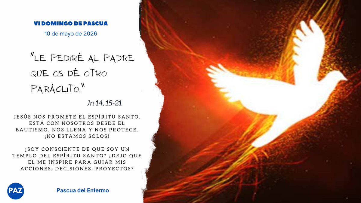 diocesisdeavila's tweet photo. #EsDomingo
Jesús no nos abandona, no nos deja huérfanos. Nos concede la gracia del Espíritu para ayudarnos. ¡No estamos solos!
#ComparteTuFe https://t.co/IMZr9iwQQi