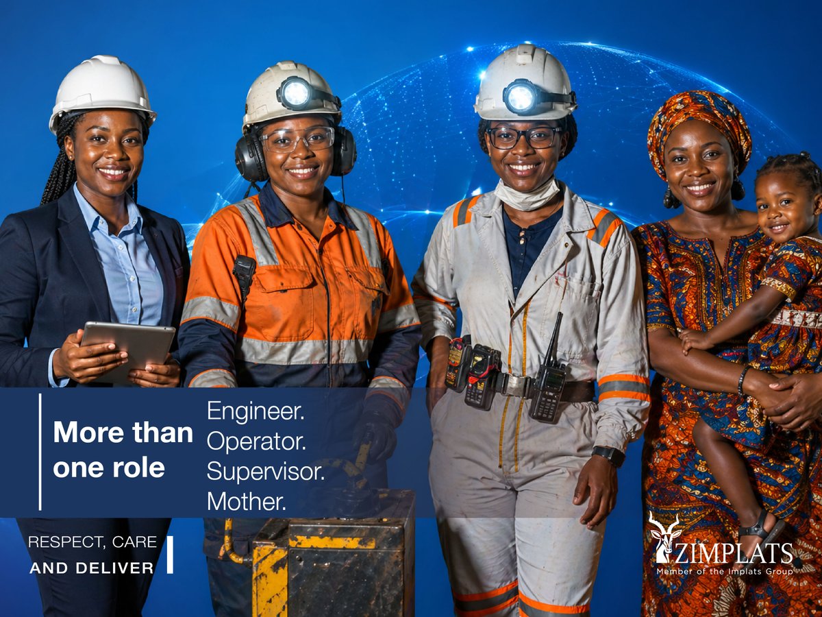 zimplats's tweet photo. Engineer. Operator. Supervisor. Mother. To the mothers across Zimplats, your strength,
resilience, and dedication inspire us every day. Thank you for all that you do, both on site and at
home. Happy Mother's Day.

#happymothersday https://t.co/yf8ik6N2pc