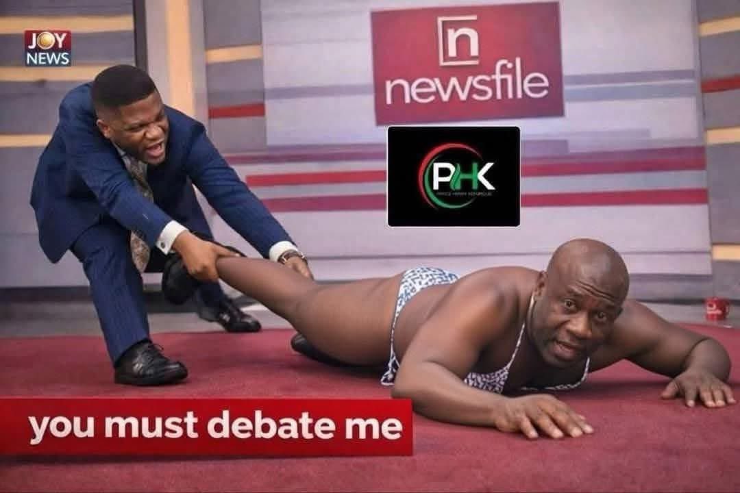 <a href="/konkrumah/">Kojo Oppong Nkrumah</a> Just come for the debate Nana anaa you dey fear . You just send Dr. Kabiru or he no go come. 😂😂😂