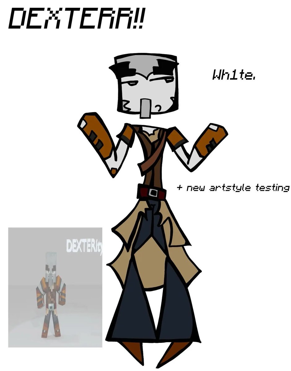 XddWh1te's tweet photo. Dexter + new artstyle wowww. #sqm #squaredmediadexter  #squaredmedia #dexter #illager #minecraft #mc https://t.co/5GFKmiHXD9