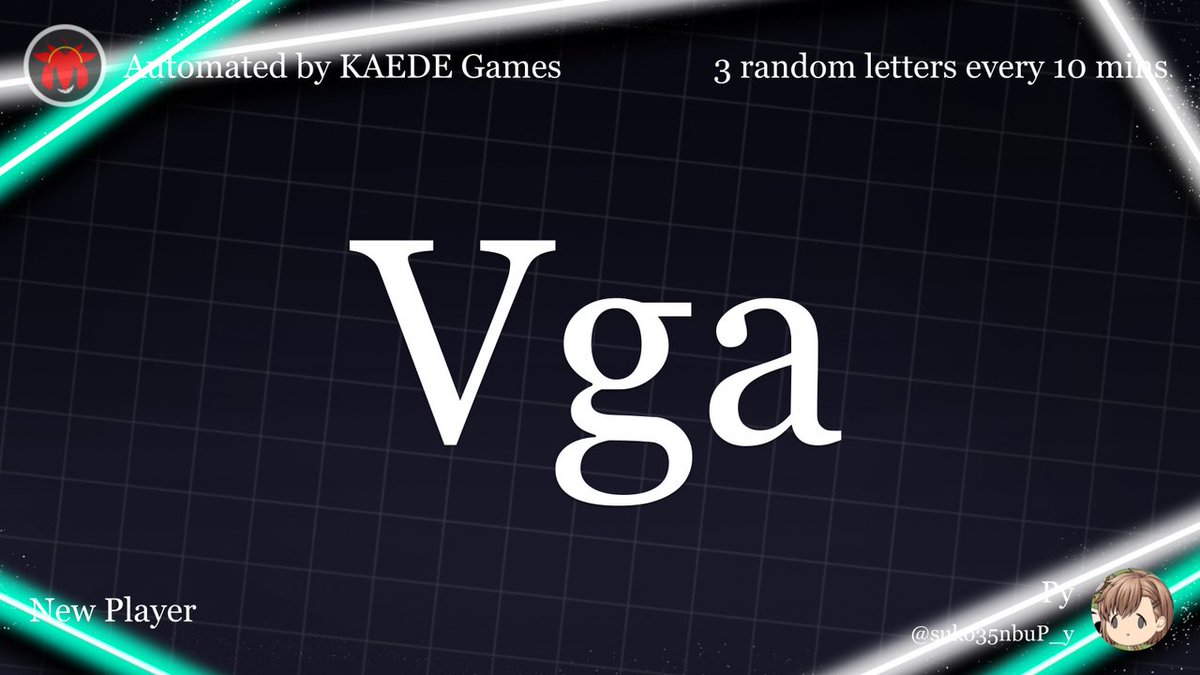 3 random letters every 10 mins tweet media