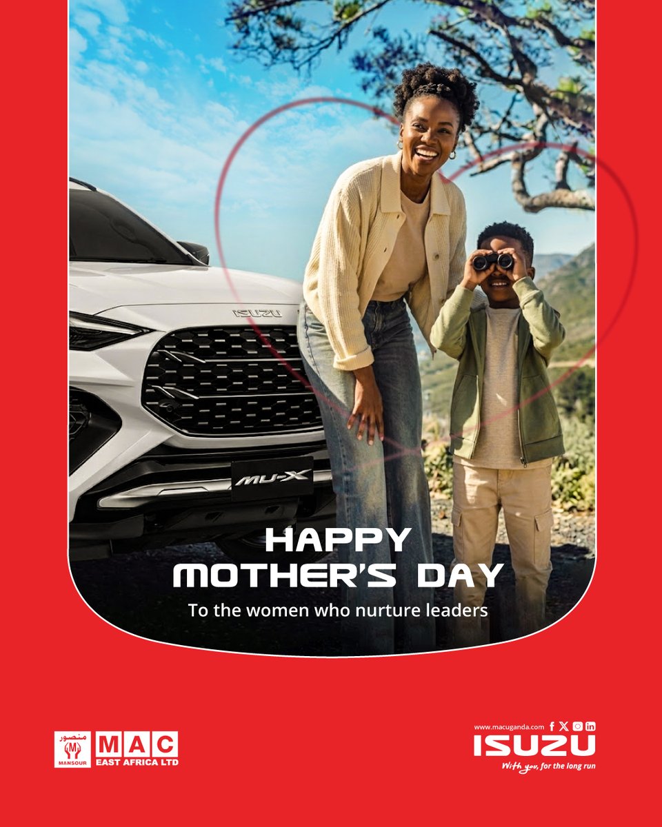 IsuzuUganda's tweet photo. Happy Mother's Day.

To the women who nurture leaders.

A mother is always with you for the long run.
#WithYouForTheLongRun https://t.co/xTcGtPklHE