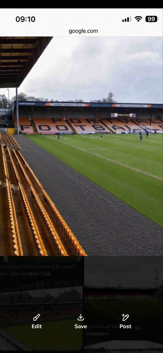 CSI985's tweet photo. Anyone know why we can’t put some Astro Turf around the pitch like that in the picture? Is it simply down to money? I think it would look far better than the strip of dirt we have had for as long as I can remember. 🤷🏻‍♂️ #pvfc https://t.co/246CkwYYF0