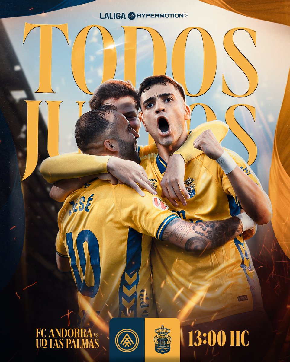 UDLP_Oficial's tweet photo. 🔥 Matchday | ¡#VamosUD! 

💛💙 #AndorraLasPalmas 

#LaUniónHaceLasPalmas #SeremosMásUnión https://t.co/v8nyMwOcrZ