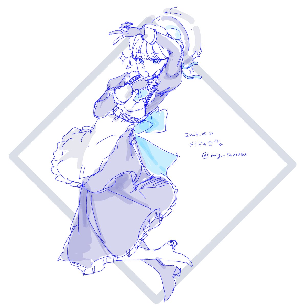 mogu_saurusu's tweet photo. メイドの日らくがき https://t.co/0h8rzTGIK9