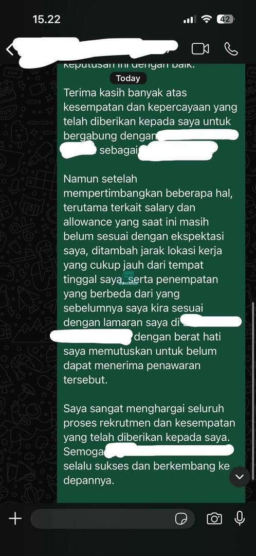 worksfess's tweet photo. Normalisasikan gak ngambil offering work! yang underpaid. Kita harus yakin ada rejeki kita di tempat lain yang lebih baik dan lebih pantas 🙏🏻 https://t.co/bxt2e4136H